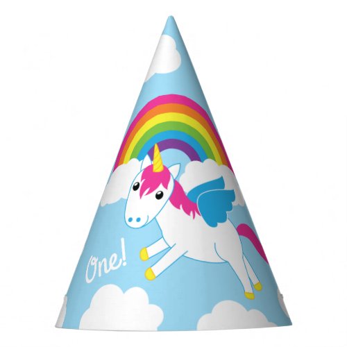 Unicorns  Rainbows Kids Birthday Party Cute Party Hat