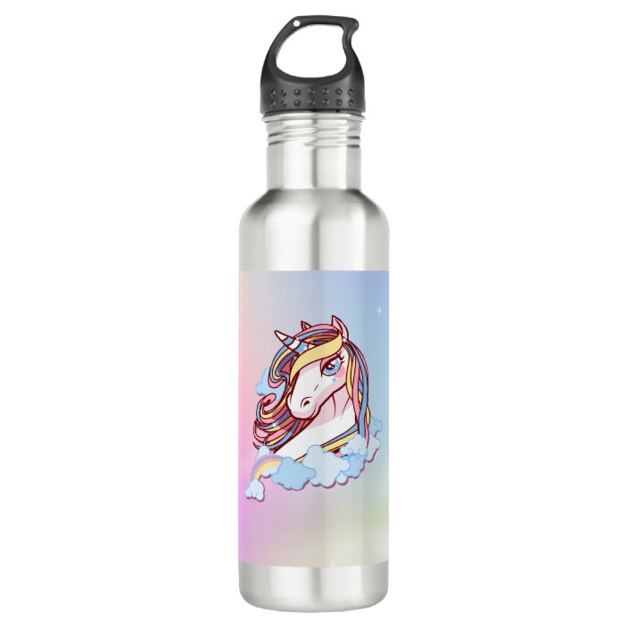 Unicorns & Rainbows Stainless Steel Water Bottle | Zazzle.com