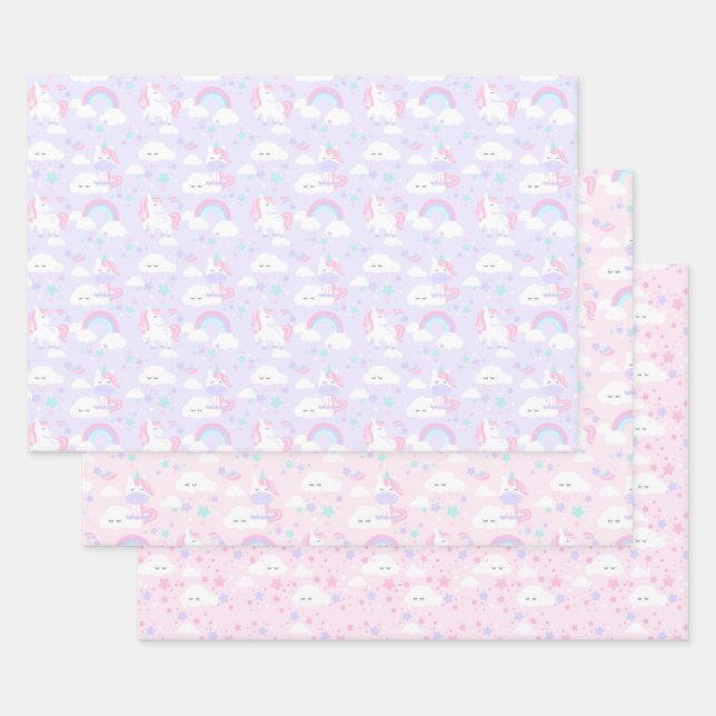 Unicorns & Rainbows Wrapping Paper Sheets (Set)