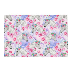 Unicorns & Roses Pattern Placemat