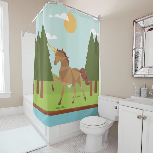 Unicorns Shower Curtain (In Situ)