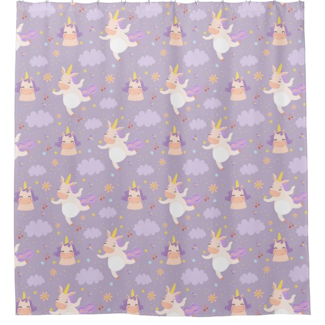 Unicorns Shower Curtain (Front)