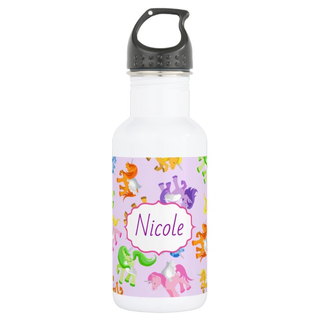 Unicorns Sprinkled with Love Water Bottle (Front)