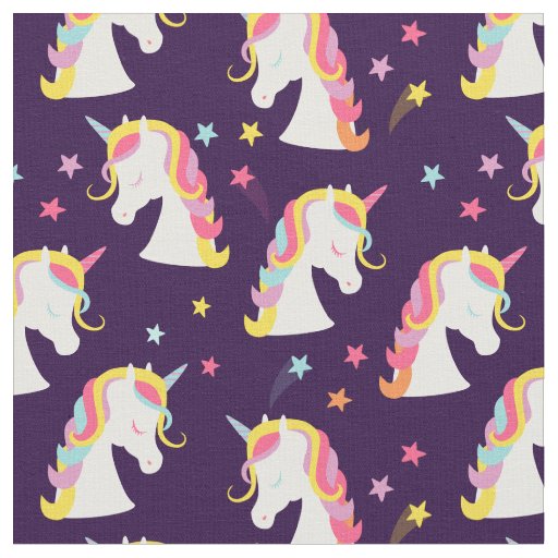 Unicorns & Stars Fabric
