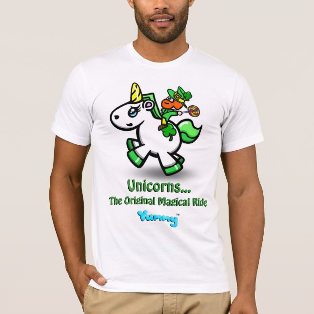 Unicorns... The Original Magical Ride by Yummy TM T-Shirt (Front)