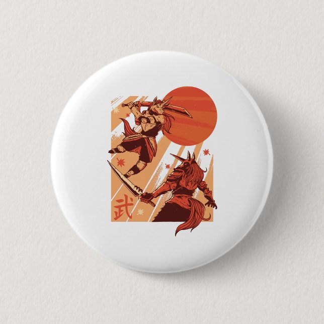 Unicorns Warriors Button (Front)