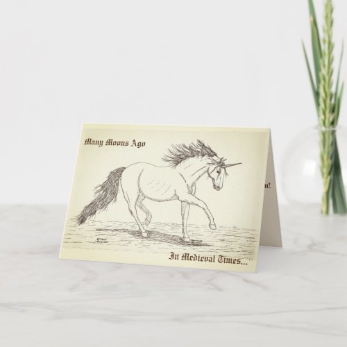 Unicorns Were Believed In Card