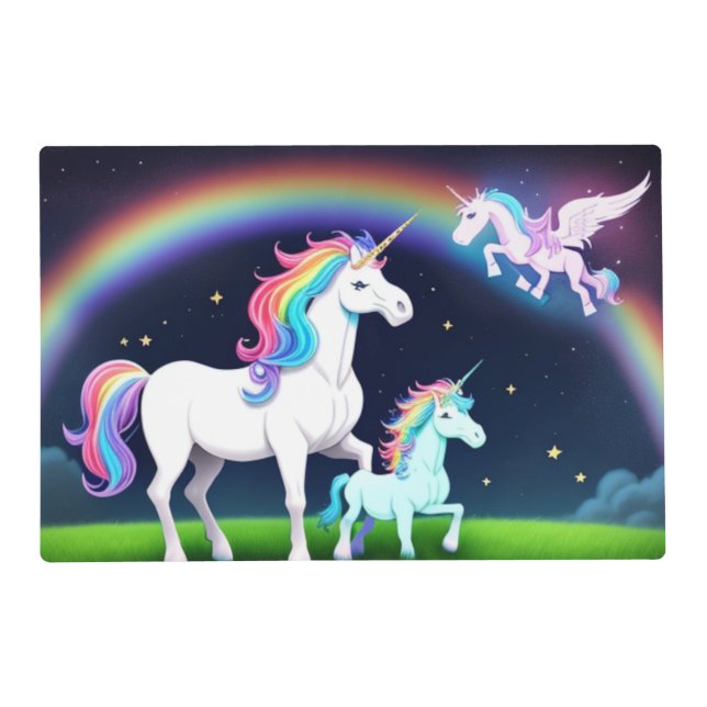 Unicorns with magic placemat (Front)