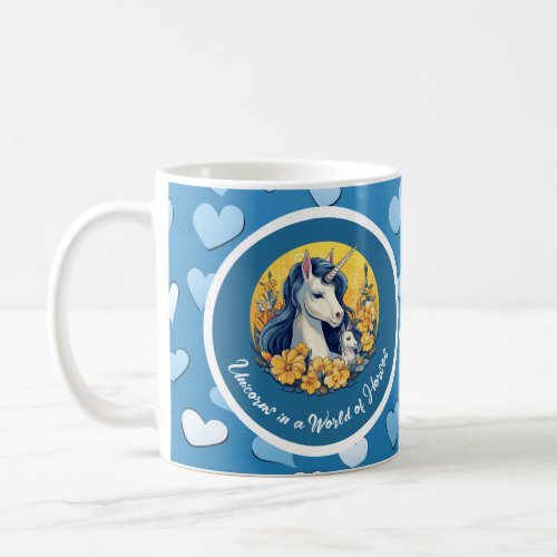 UnicornsHearts Blue Yellow Down Syndrome Awareness Coffee Mug