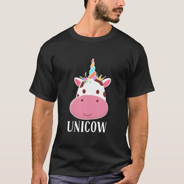 Unicow - Funny Cow Lover Gifts Cute Cow Outfit Cow T-Shirt (Front)