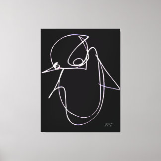 Unicursal Penguin by Tim Ozman Canvas Print