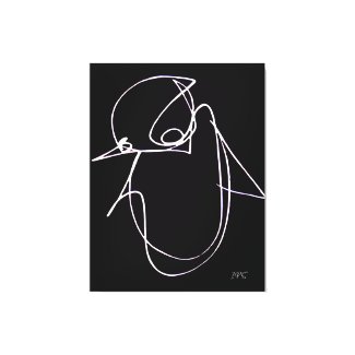 Unicursal Penguin by Tim Ozman Canvas Print