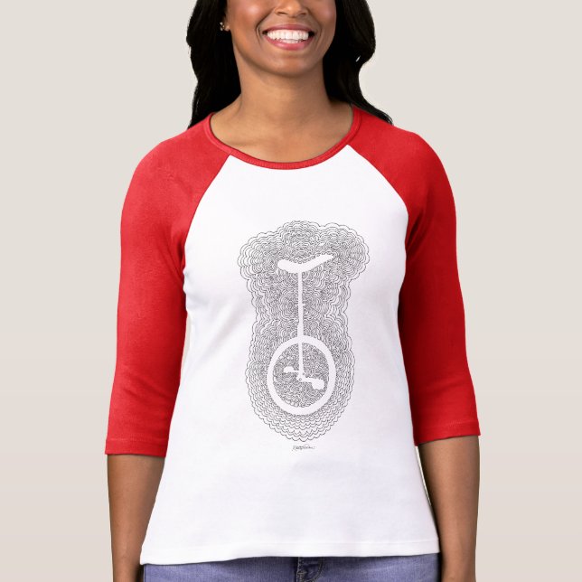 Unicycle Drawing Meditation (White) T-Shirt (Front)