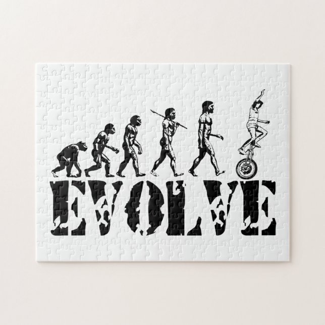 Unicycle Evolution Sports Jigsaw Puzzle (Horizontal)