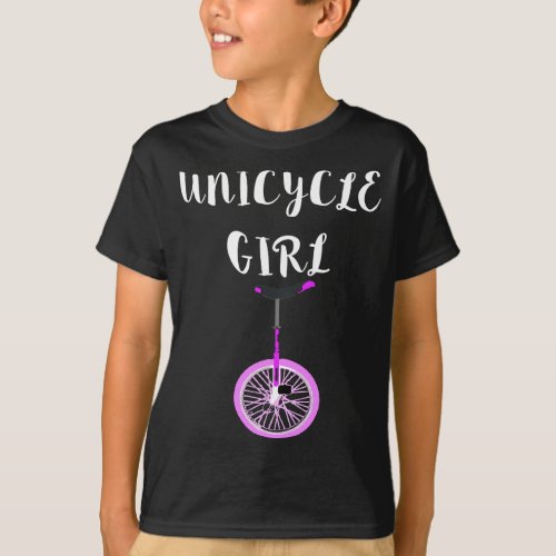 Unicycle Girl Unicyclist Monocycle Self Balancing  T_Shirt
