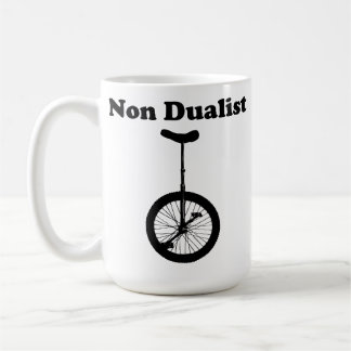 Unicycle non dual humor mug