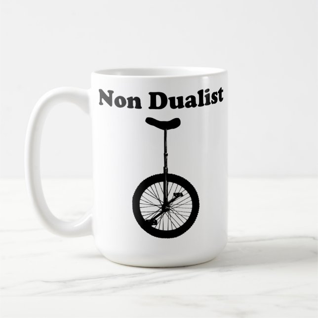 Unicycle non dual humor mug (Left)