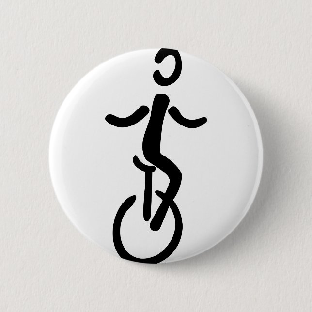 unicycle pinback button (Front)