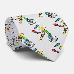 Unicycling Juggler Neck Tie
