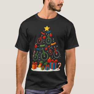 Unicycling Unicycle Christmas Tree Xmas T-Shirt
