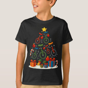 Unicycling Unicycle Christmas Tree Xmas T-Shirt