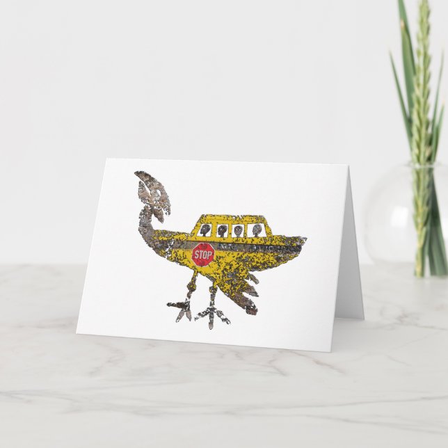 Unidentified Flying Object Letterpress Thank You Card (Front)