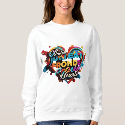 Unified Colorful Hearts Sweatshirt