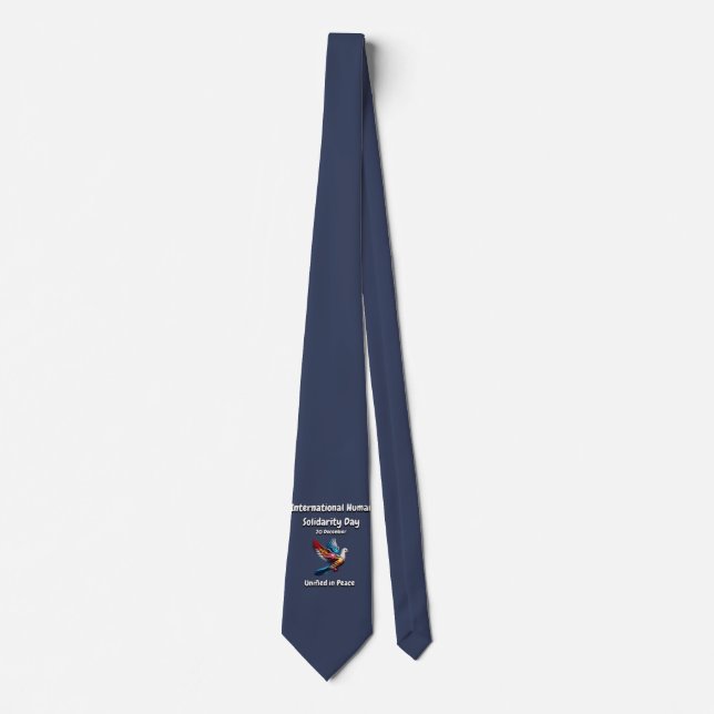 Unified in Peace. Human Solidarity Day.  Neck Tie (Front)