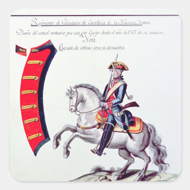 Uniform of the Volunteers Square Sticker (Front)
