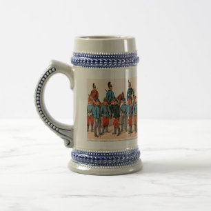 Uniforms of Austria Hungary lithograph beer stein