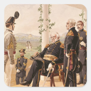 Uniforms of the American army Square Sticker