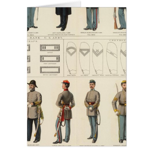 Uniforms, US, CS armies Cards (Front)