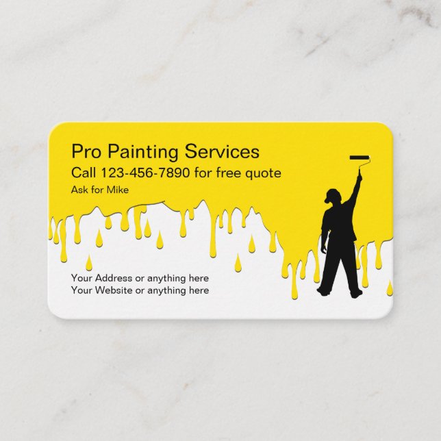 Uniique Painting Service Business Card (Front)