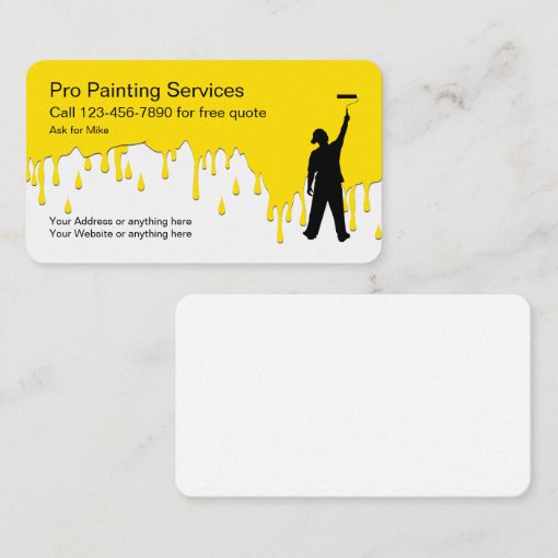 Uniique Painting Service Business Card Zazzle