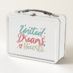 UNIITED DREAMS HEARTS  METAL LUNCH BOX