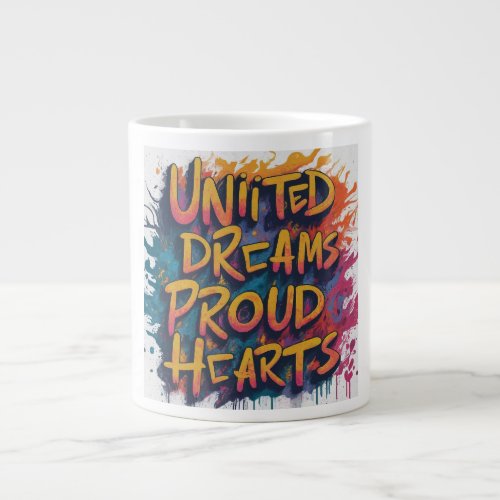 UNIITED DREAMS PROUD HEARTS  GIANT COFFEE MUG