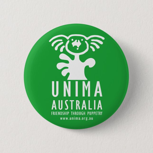 UNIMA Australia Badge GREEN Button (Front)