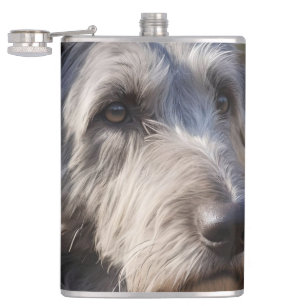 "Unimpressed Majesty: The Wolfhounds' Stoic Gaze" Flask