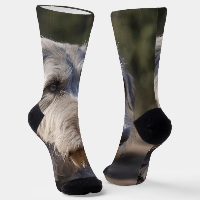 "Unimpressed Majesty: The Wolfhounds' Stoic Gaze" Socks (Angled)