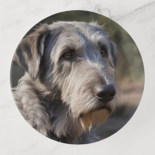 "Unimpressed Majesty: The Wolfhounds' Stoic Gaze" Trinket Tray