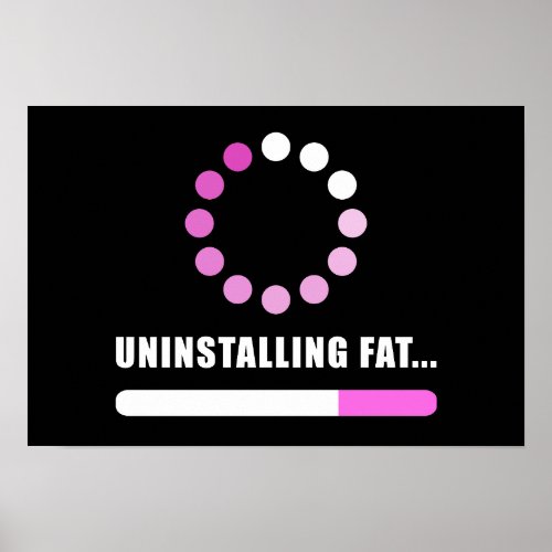 Uninstalling Fat Womens Weight Loss Gym Fitness  Poster