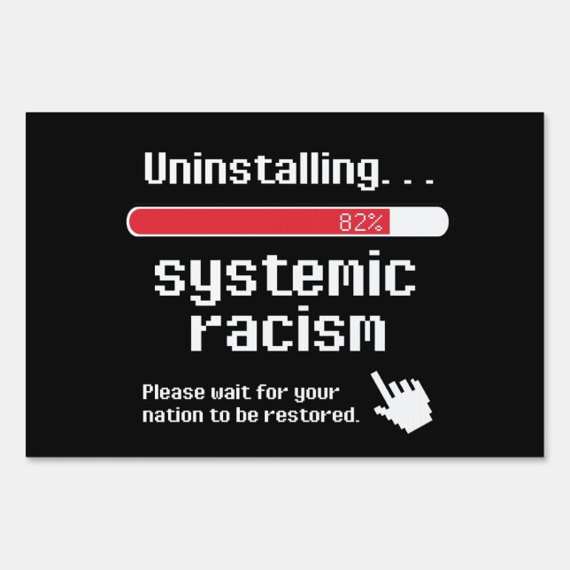 Uninstalling Systemic Racism Classic Round Sticker Sign (Front)