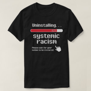Uninstalling Systemic Racism Classic Round Sticker T-Shirt