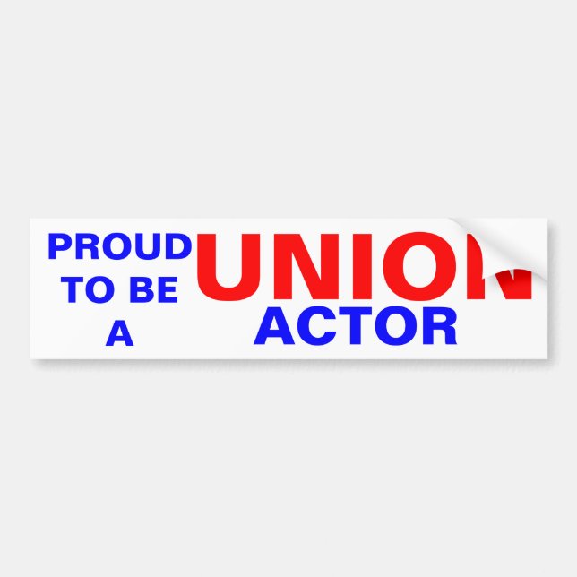 UNION ACTOR BUMPER STICKER (Front)