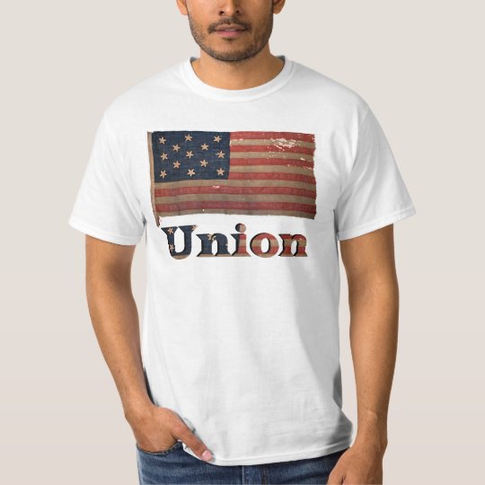 Union Army Civil War Distressed Antique Flag T-Shirt | Zazzle.com