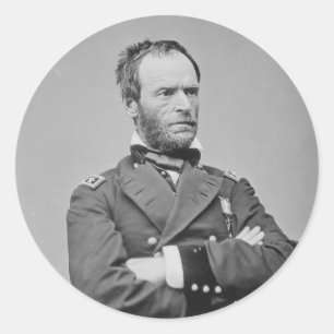 Union Army General William Tecumseh Sherman Classic Round Sticker