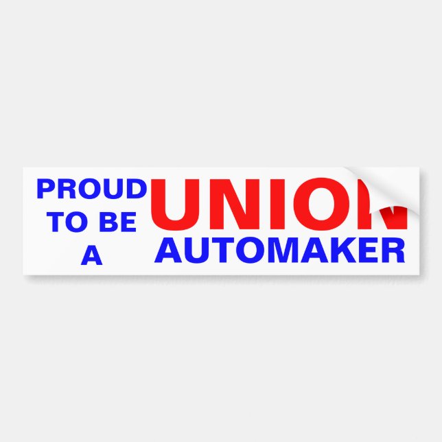 UNION AUTOMAKER BUMPER STICKER (Front)