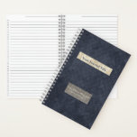 Union Blue, Ivory And Gray - Personalized Notebook at Zazzle