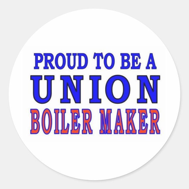 UNION BOILER MAKER CLASSIC ROUND STICKER (Front)