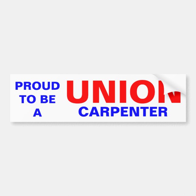 UNION CARPENTER BUMPER STICKER (Front)